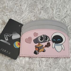 NWT Pixar Wall-e and Eve Love embroidered hearts cardholder
